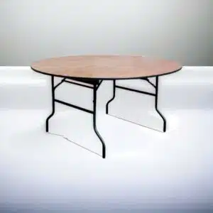 שולחן עגול עץ מתקפל