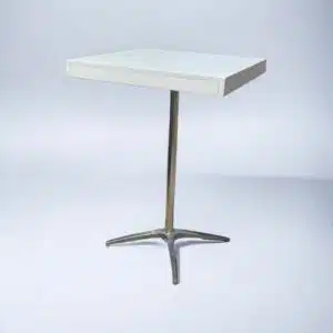 שולחן בר מרובע לבן